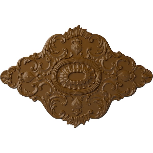 Ekena Millwork Ashford Ceiling Medallion, Hand-Painted Smokey Topaz, 42 3/4"W x 28 7/8"H x 1"P CM42X28ASSTF - main
